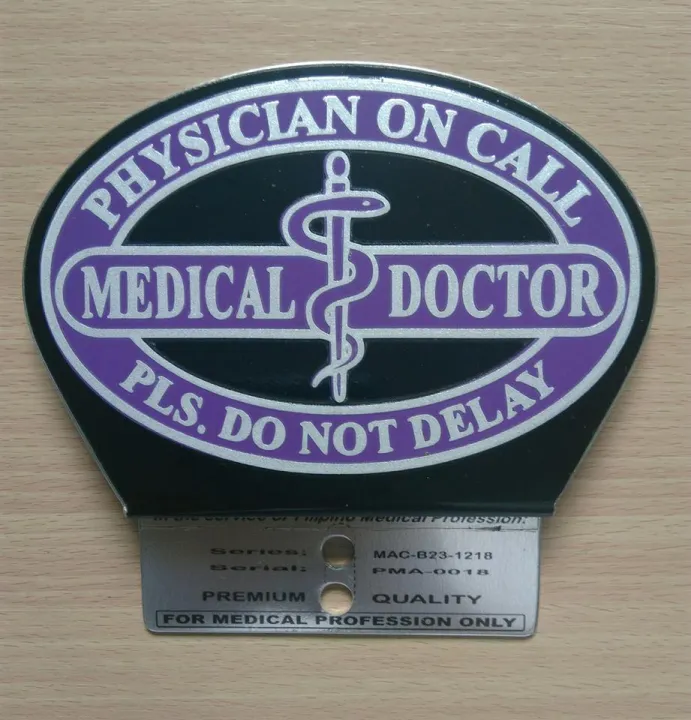 MEDICAL DOCTOR CAR PLATES AND EMBLEMSPURPLEBLACK Lazada PH