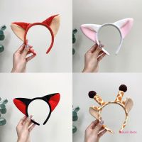 Bando Telinga Hewan Lembut Bando Rambut Lembut Makeup Kartun untuk Mencuci Wajah AXYD