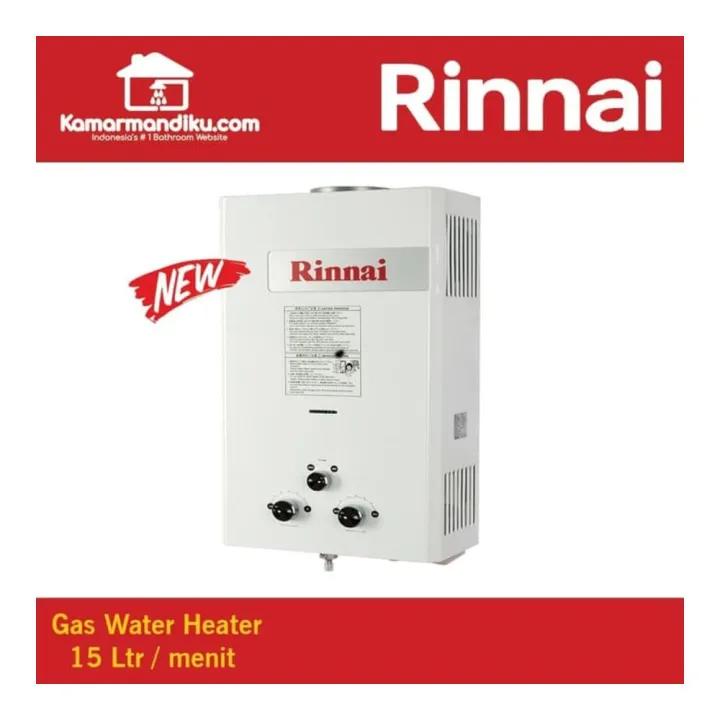 Rinnai water heater Gas pemanas air Restoran kost 15 liter per menit
