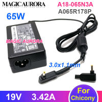 ของแท้ Chicony A18-065N3A 65วัตต์ชาร์จ19โวลต์3.42A A065R178P AC Adapter สำหรับ Acer Aspire A515-54 S7แล็ปท็อปพาวเวอร์ซัพพลาย