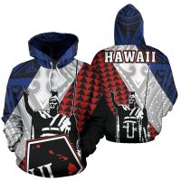 HXFashion บุรุษ Hoodie โพลีนีเซียฮาวายรอยสักลวดลายเสื้อกีฬา 3D พิมพ์เสื้อกีฬา Harajuku Street Wear