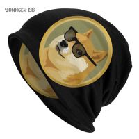 Bonnet Hats Dogecoin Men Womens Knitting Hat Doge Coin Apparel Winter Warm Cap Beanies Thermal Elastic Caps