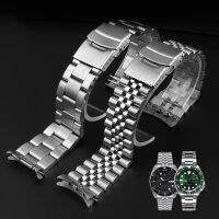 สแตนเลสที่เป็นของแข็งโค้ง End นาฬิกาวงสายสำหรับ Seiko SRP773 SRP775 SKX009 SKX007 SKX011หรูหราดำน้ำ Jubilee สร้อยข้อมือ