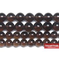 Natural Stone AA quality Smooth Smoky Quartz Loose Beads 15 quot; Strand 6 8 10 MM Pick Size For Jewelry Making