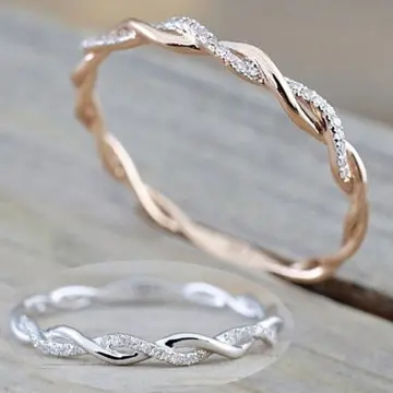 Luxury Design Eternity Endless Love Gift Ring Infinity Heart Rings for  Women Wedding Engagement Ring Anniversary