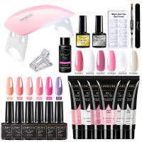 2021Nail Set UV LED Lamp Dryer With Polygels and Nail Gel Polish Kit Soak Off Manicure Tools Set electric Nail drill Nail Tools