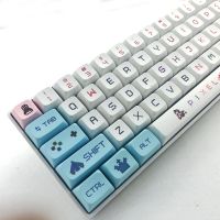 （Miss qis keycap） Subishi CuteCIY วัสดุภาษาอังกฤษระเหิด PBT ปุ่มกดเหมาะสำหรับแป้นพิมพ์เกมกล