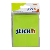 กระดาษโน้ตกาวในตัว STICKN #21091 ขนาด 1.5x2 นิ้ว (1x4) สีเขียวนีออน (PC)