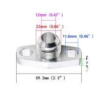 AN10 Turbo Oil Return Drain Flange Adapter Kit for Garrett GT28 GT30 GT35 T25 with M8X1.25mm Bolts Silver