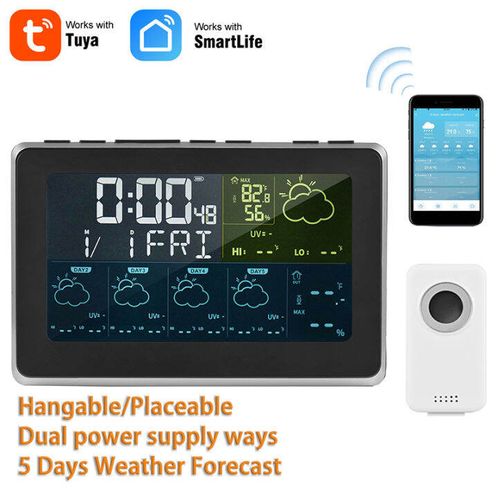 Tuya WiFi Smart Weather Station APP Control Digital Temperature