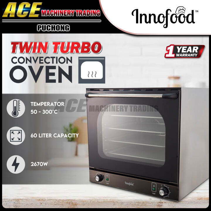 [ Innofood ] Twin Turbo Fan Convection Oven Ideal For Bread And