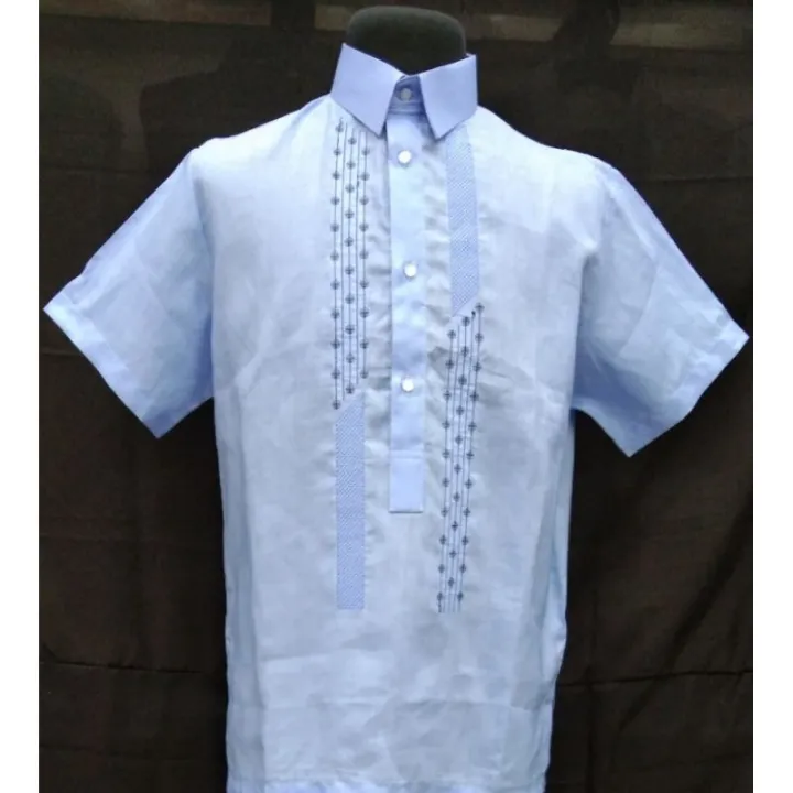 Gusot Mayaman MENS POLO BARONG (OTON) Sky Blue | Lazada PH