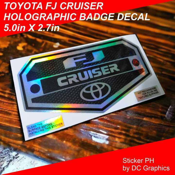 TOYOTA FJ CRUISER HOLOGRAPHIC BADGE DECAL | Lazada PH