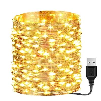 【YF】﹍■℗  USB String 5M 10M Wire Garland Lamp for Wedding Lighting