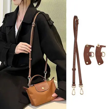 Punch-free Genuine Leather Shoulder Strap for Longchamp mini Bag