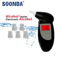 LCD Backlight Digital Breath Alcohol Analyser Breathalyzer Analyser Detector Tester Inhaler Alcohol Meter Keychain Tools Anytime