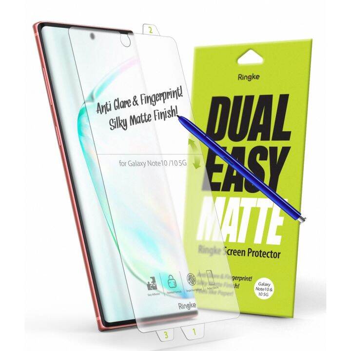 ringke-dual-easy-matte-ฟิล์มกันรอยหน้าจอ-ติดง่าย-สำหรับ-galaxy-note-10-dual-easy-matte