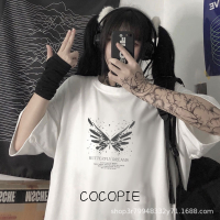 Cocopie เสื้อครอป เสื้อยืด ชุดเซ็ทผู้หญิง วินเทจ ล้ำสมัย สไตล์ นุ่มนวล WTX2300058 41Z231010