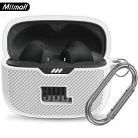 Miimall ป้องกันซิลิโคนสำหรับการปรับ JBL 230NC TWS เคส,ปลอกทนต่อแรงกระแทกรอยขีดข่วนแบบพกพาเข้ากันได้กับ JBL 230NC หูฟังชาร์จเคสด้วยคาราบิเนอร์