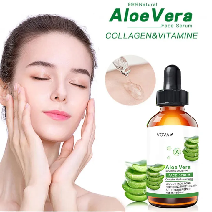 SAKURA&VOVA Shrink Pores Face Serum Aloe Vera Treatment Pimples Acne