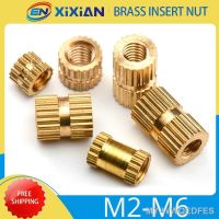 ☞ M2 M2.5 M3 M4 M5 M6 Brass Insert Nuts Copper Knurl Hot Melt Threaded Embedded Heat Set Nutsert Injection Moulding Through Nut