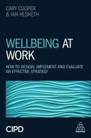 หนังสืออังกฤษใหม่ Wellbeing at Work : How to Design, Implement and Evaluate an Effective Strategy [Paperback]