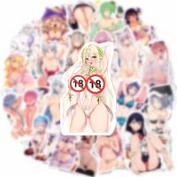 hotx【DT】 10/30/50Pcs Adult Anime Hentai Waifu Stickers Suncensored Decals for Laptop Luggage Car Sticker Boys