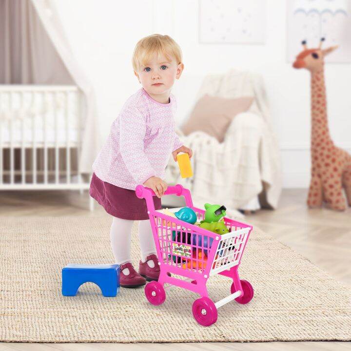 Holiday Discounts Trolley Shopping Cart Toddlers Plastic Mini Grocery Stroller For Infant Toy
