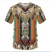 Mens Vintage Indian 3d Printed T Shirts Harajuku Fashion Native Style Short Sleeve Male Tee T Shirt For Men Clothing