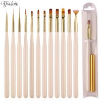 Japanese-style Nail Art Drawing Pen white Pole Pull phototherapy Painting Brush French oblique Lace Smudged Manicure brush Tools Artist Brushes Tools