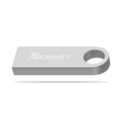 New TECHKEY pen drive 128GB 64GB 16GB флешка Mini waterproof metal pendrive 32GB 8GB 4GB usb flash drives USB 2.0 gift