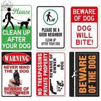 ☃◄Beware of Dog Sign Warning Metal Sign Guard Dog Sign Wall Decor Yard Sign No Trespassing Metal Dog(only one size: 20cmX30cm)(Contact seller, free custom pattern)