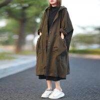 [COD] Size 6XL 150kg Womens Loose acket Hooded Waist Windbreaker Sleeve Windproof Jacket