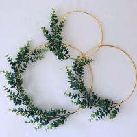 【HOT】✢๑ↂ 10-40cm Gold Iron Metal Hoops Round Catcher wreath macrame Crafts Decoration Wedding Hoop