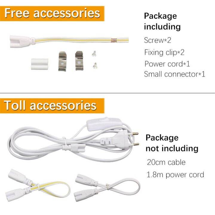 ไฟหลอด-led-t5หลอดไฟนีออน-led-สำรองขนาด220v-30-45ซม-โคมไฟติดผนังแท่ง-led-4w-5w-6w-8w-สำหรับไฟห้องนอนในบ้านและห้องครัว