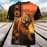 (All sizes are in stock)   Mens retro animal T-shirt, tiger/scorpion printed top, 3D casual mens T-shirt, oversized mens clothing, Rope Para Hombre  (You can customize the name and pattern for free)