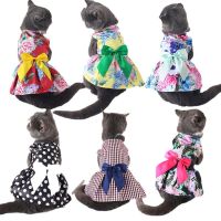 Spring and Summer Thin Fashion Printing Dog Skirt Pet Dresses Beauty Style Dog Cat Clothes for Small Puppy Skirt Dogs Clothes Dresses