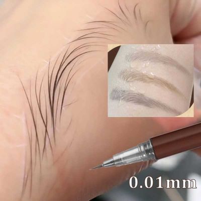 New 1Pc Waterproof Liquid Eyebrow Easy To Color Sweat-proof Eyebrow Pen 0.01MM Ultra Thin Head Eye Makeup Cosmetic Wholesale