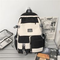 【CW】 Korean Schoolbag Female Student Large Capacity Fashion Boy Computer Femal School