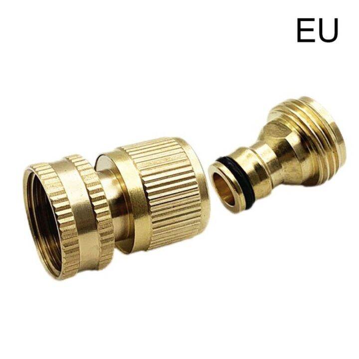 Quick Connect 3/4 Inch Hose Connector Brass Easy Fitting Quick ...