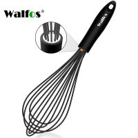 Walfos Silicone Whisk Stainless Steel Wire Whisk - Heat Resistant Kitchen Whisks For Non-Stick Egg Foamer Stirrer Kitchen Tool