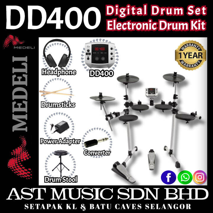 Medeli DD400 Electronic Drum Kit Digital Drum (DD-400 / Dd400) | Lazada