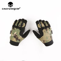 Emersongear ถุงมือยุทธวิธีที่มีน้ำหนักเบาพรางเต็มนิ้ว Duty ทหารต่อสู้เพนท์บอลถุงมือยิงขี่จักรยานปืน