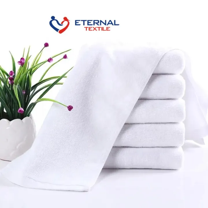 10pcs/Lot White Small Face Hand Towels Kitchen Hotel Restaurant  Kindergarten Cotton Towel for Beauty Salon