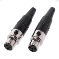 1ชิ้นคุณภาพสูงมินิ Xlr 3 4ปลั๊กหมุดตัวเมีย Xlr ขนาดเล็กขั้วต่อไมโครโฟนเสียงสำหรับไมค์บัดกรี L29k ตรง