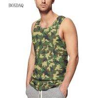 Camo Tanks For Mens Summer Sleeveless Workout Fitness Casual Vest 3D Camo Printed Sports Gym Running Man Tanks Plus Size 6XL