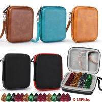 ◈ Guitar Pick Storage Box Large Capacity Bag Picks Strings Capos Guitar Accessories Organized Holder Case Portable Hand Strap