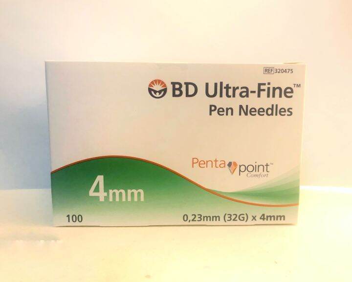 Insulin pen needles (BD Ultrafine 4mm 32G) 2024 expiration 100 pcs/box