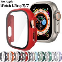 Glass Case for Apple Watch Series 8Ultra 49mm Protection Cover Smartwatch Tempered Screen Protector PC Bumper iwatch 8 41mm 45mm