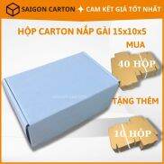 Hộp giấy carton nắp gài size 15x10x5 cm cho shop online mua 40 tặng 10 cái